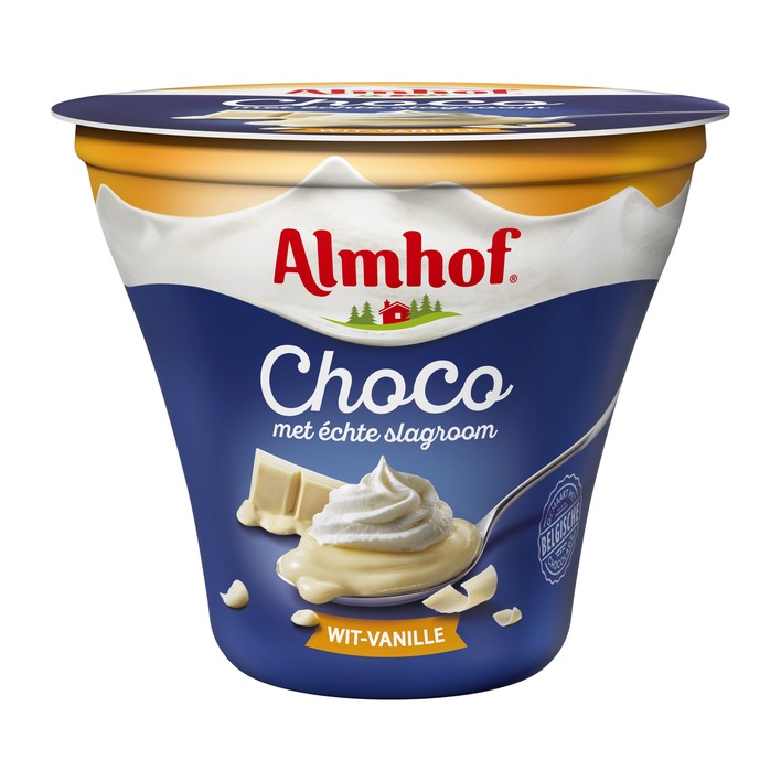 Almhof Choco met echte slagroom wit-vanille