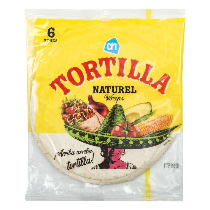 AH Tortilla naturel wraps large 6 stuks
