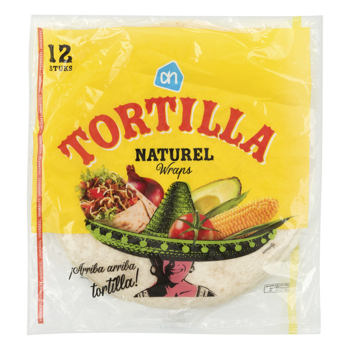 AH Tortilla naturel wraps large 12 stuks