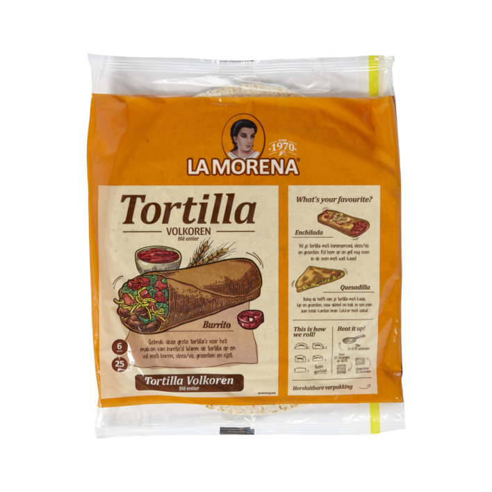 La Morena Volkoren tortilla wraps large