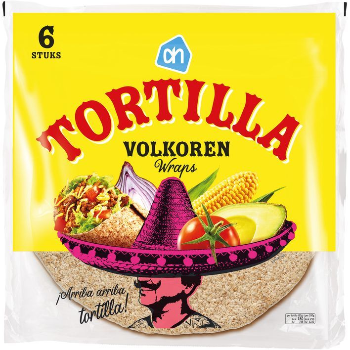 AH Tortilla wraps volkoren large