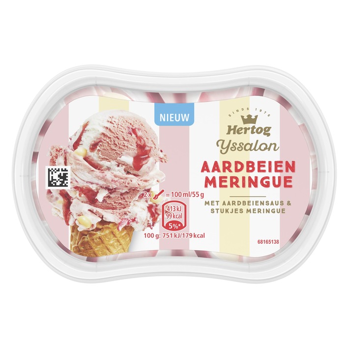 Hertog Ijssalon mini aardbeien meringue