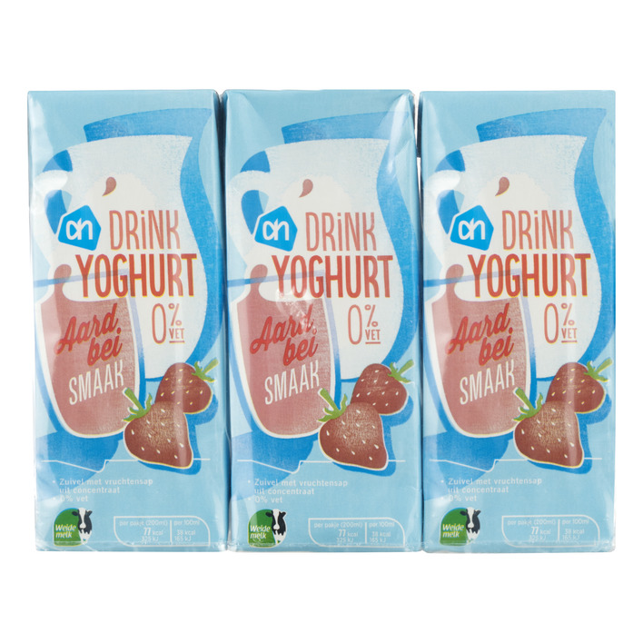 AH Drinkyoghurt aardbeismaak 6-pack