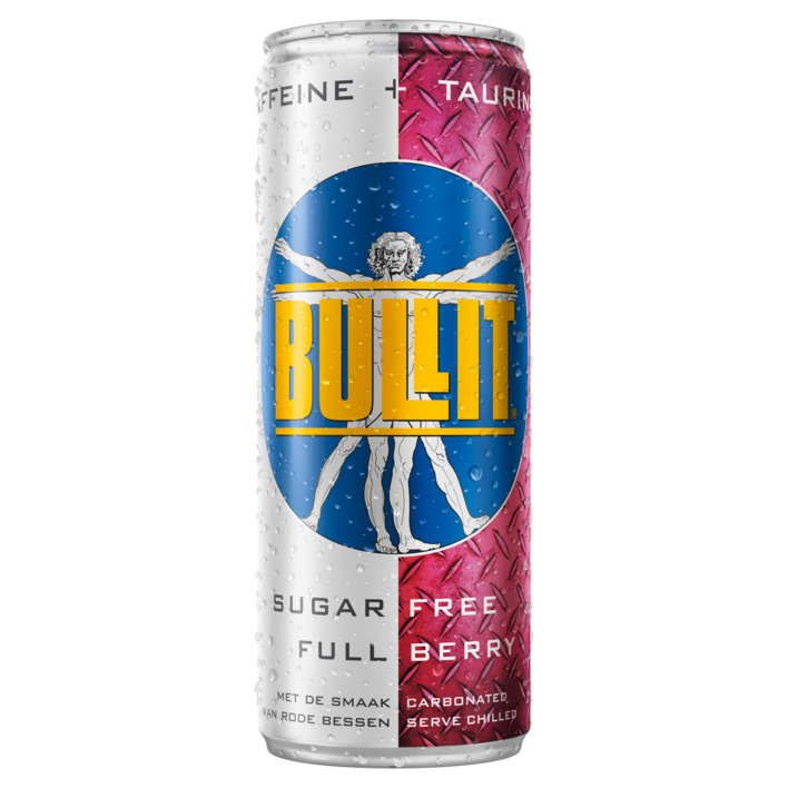 Bullit Energy drink suikervrij rode bessen