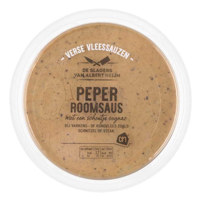 AH Peper roomsaus met scheutje cognac