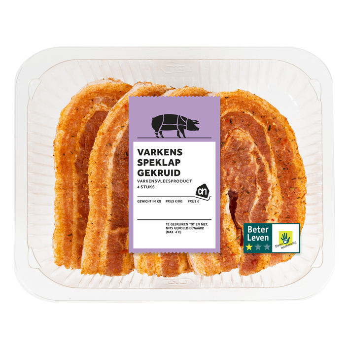AH Gekruide speklap 4 stuks