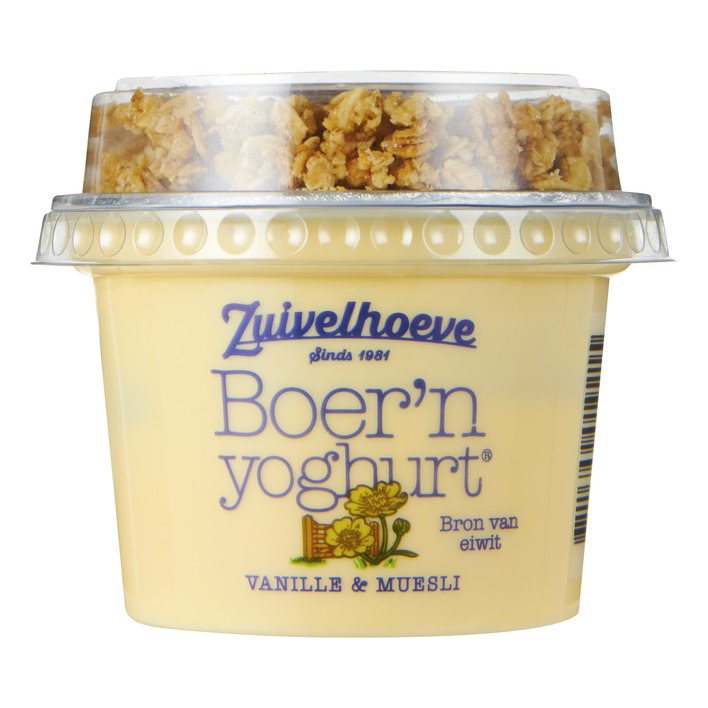 Zuivelhoeve Boer'n yoghurt vanille & muesli