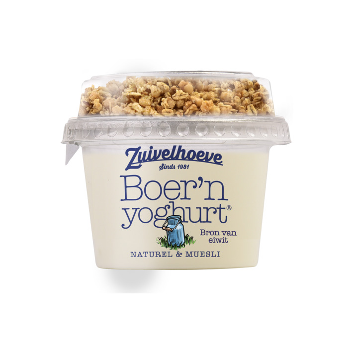 Zuivelhoeve Boer'n yoghurt naturel & muesli