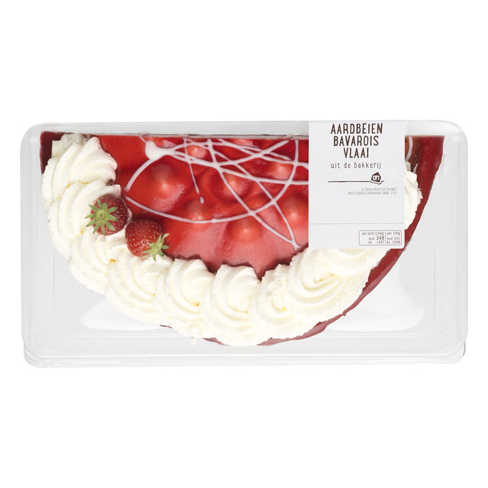 AH Aardbeien bavaroise vlaai half