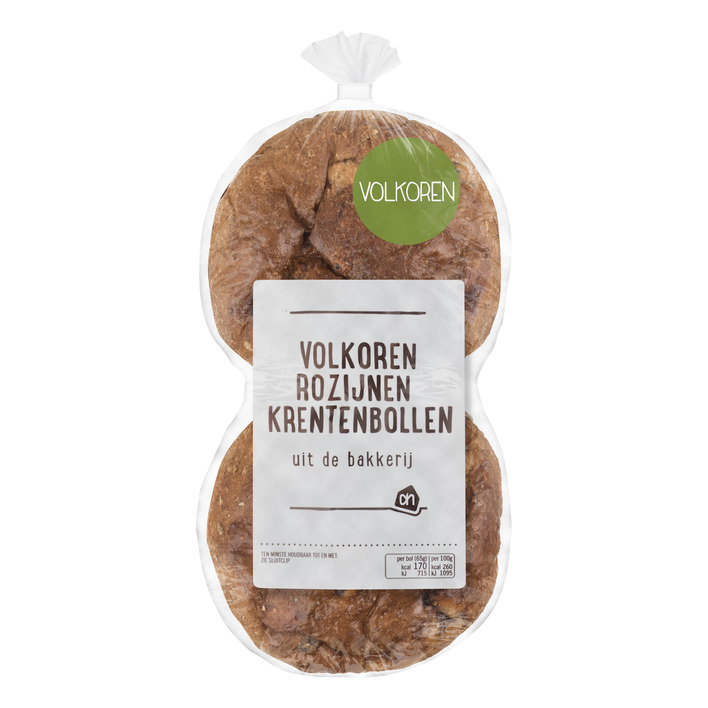 AH Extra lan lekker rozijnen krentenbollen