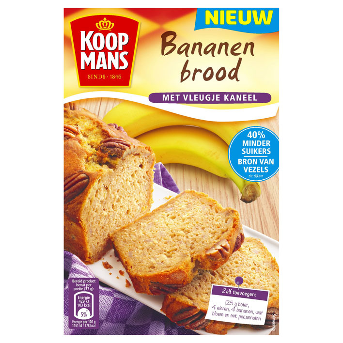 Koopmans Bananenbrood met vleugje kaneel