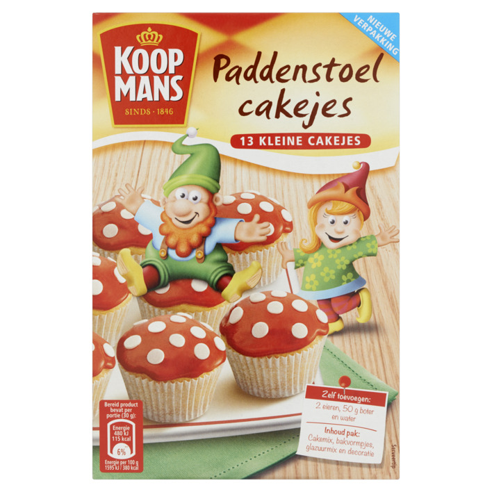 Koopmans Mix voor paddenstoelcakejes