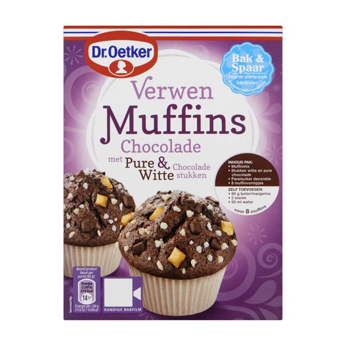 Dr. Oetker Mix voor muffins chocolade
