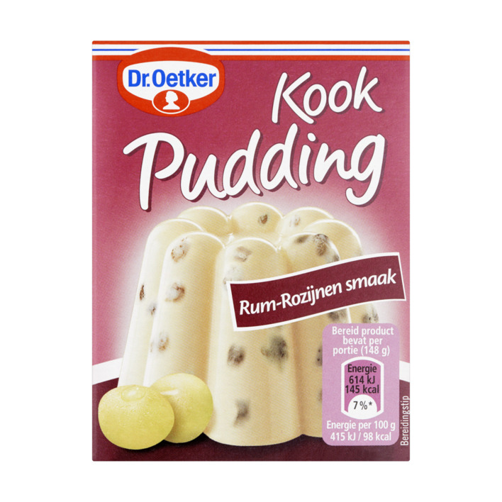 Dr. Oetker Kookpudding rum-rozijnen smaak