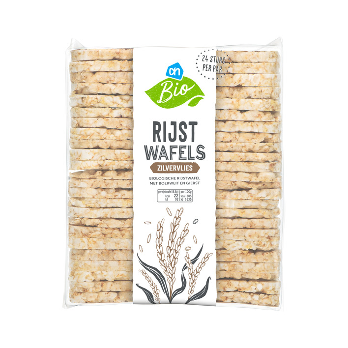 AH Biologisch Rijstwafels zilvervlies