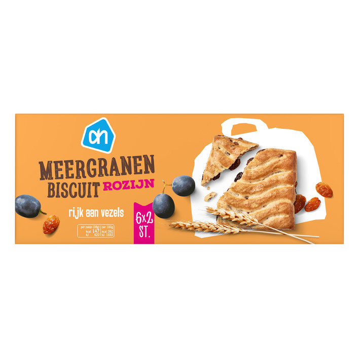AH Meergranenbiscuit rozijn