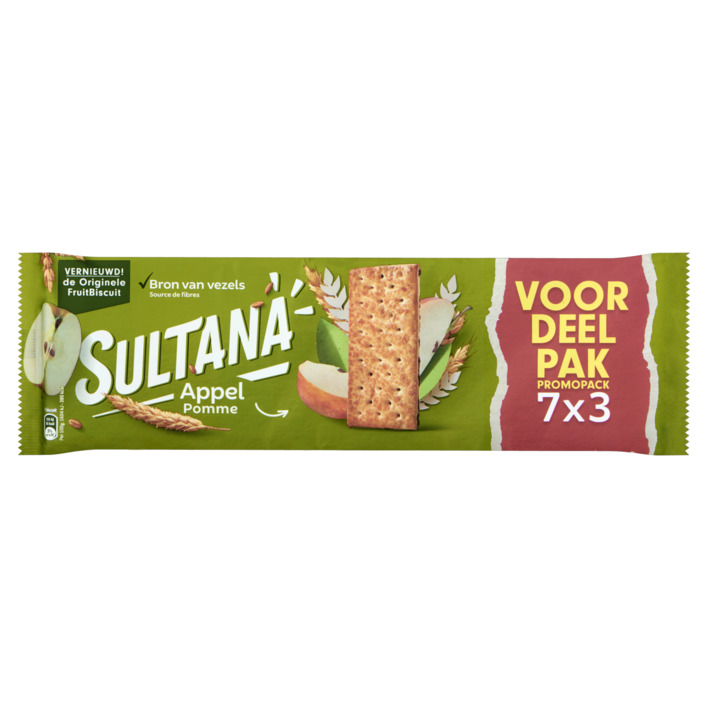 Sultana Fruitbiscuit appel voordeelpak