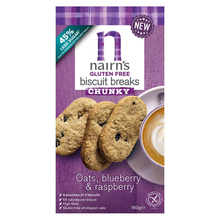 Nairn's Brosse biscuits met framboos & bosbessen