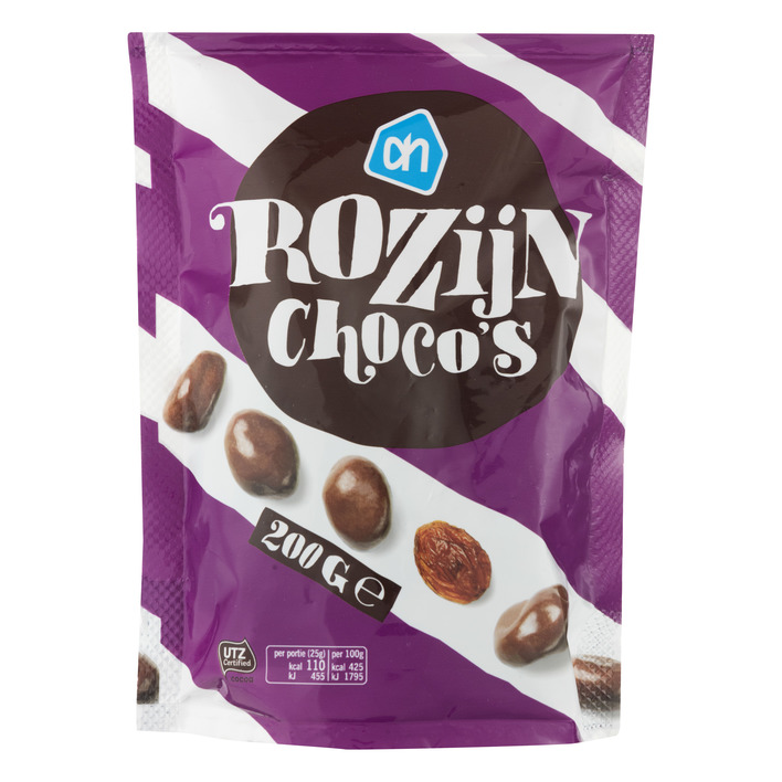 AH Rozijn choco's