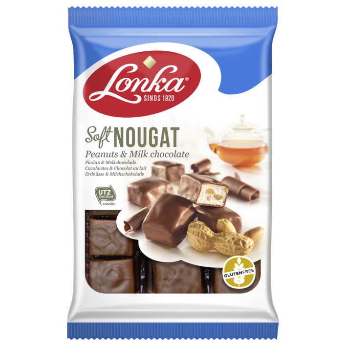 Lonka Soft nougat pinda's & melkchocolade