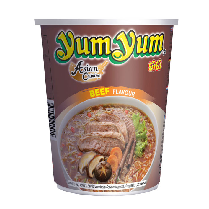 Yum Yum Beef flavour instant noodles