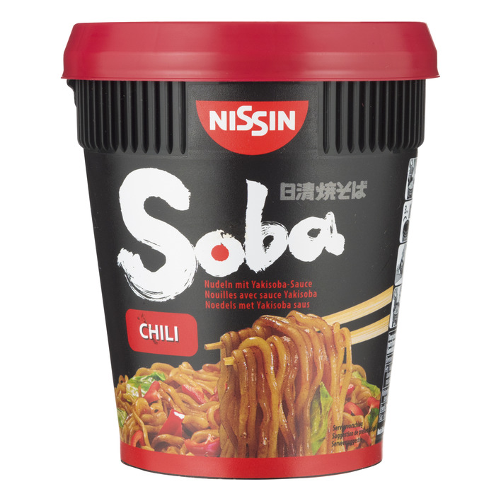 Nissin Soba cup noodles chili
