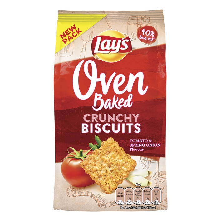 Lay's Oven baked crunchy biscuits tomato onion
