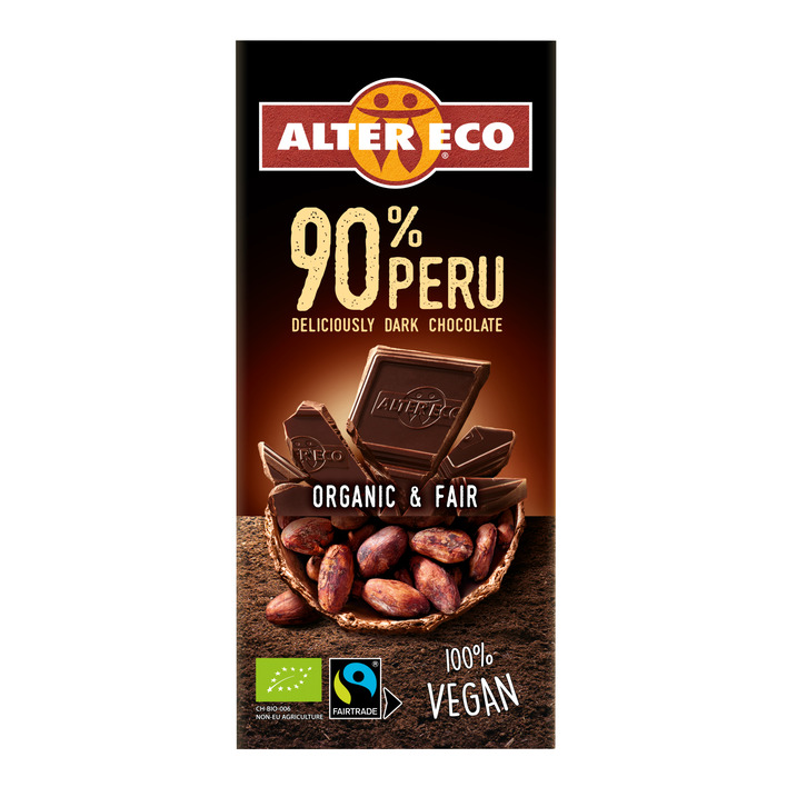 Alter Eco 90% peru dark chocolate vegan