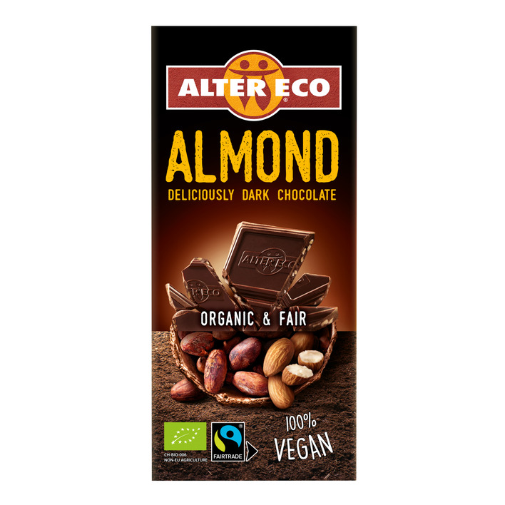 Alter Eco Almond dark chocolate vegan