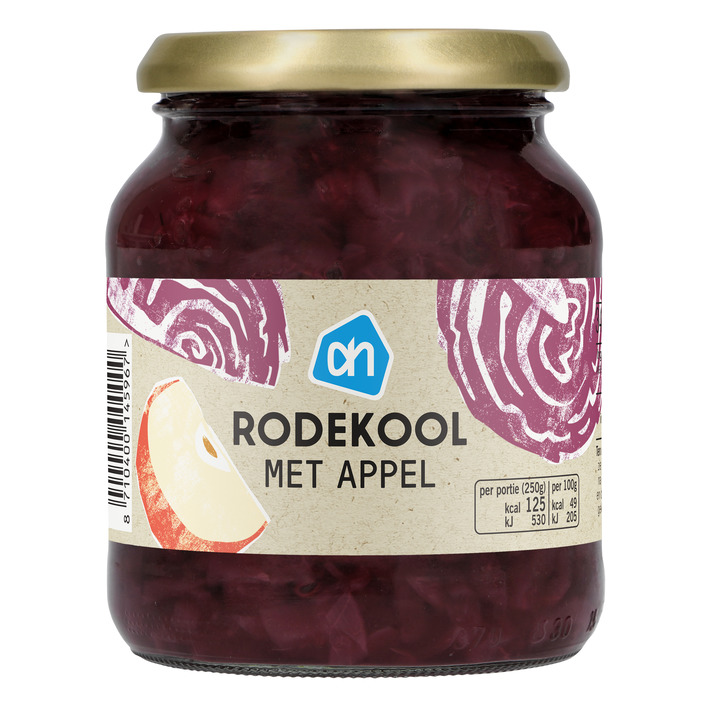 AH Rode kool met appel