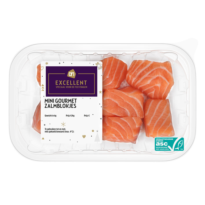 AH Excellent Mini gourmet zalmblokjes