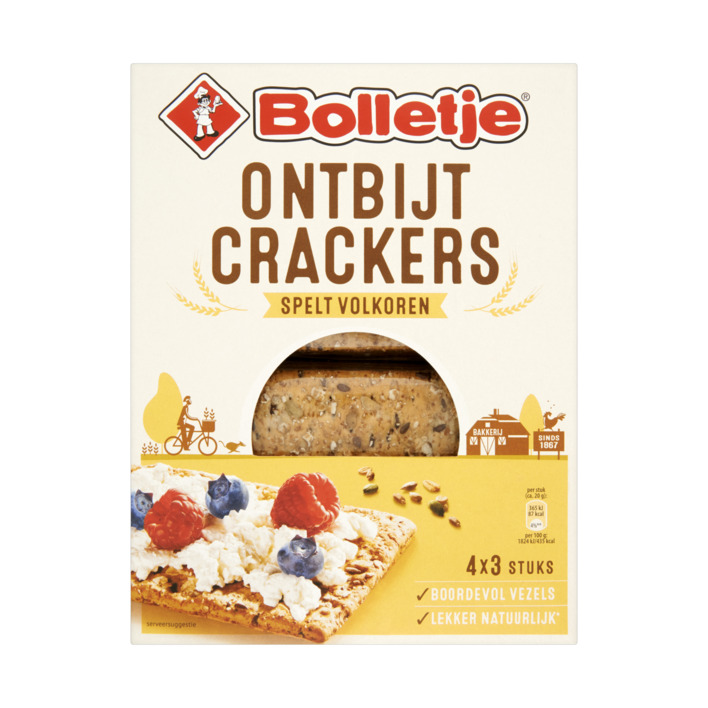 Bolletje Ontbijtcrackers spelt volkoren