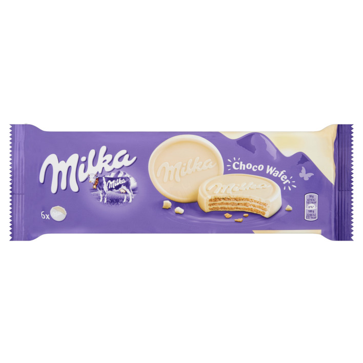 Milka Choco wafels met witte chocolade
