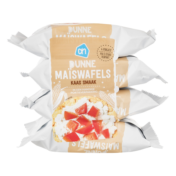 AH Dunne maiswafels kaas 4-pack