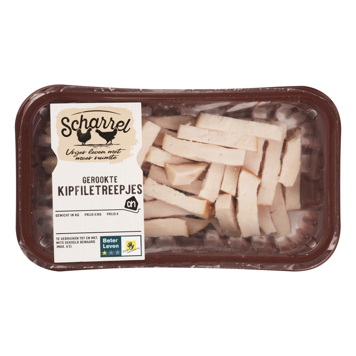 AH Scharrel kipfiletreepjes gerookt