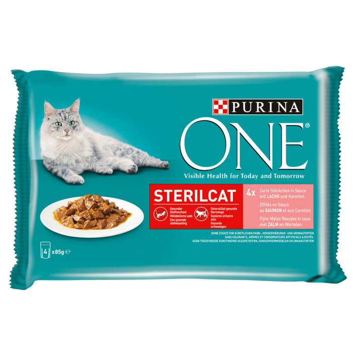 Purina ONE Sterilcat met zalm en wortels