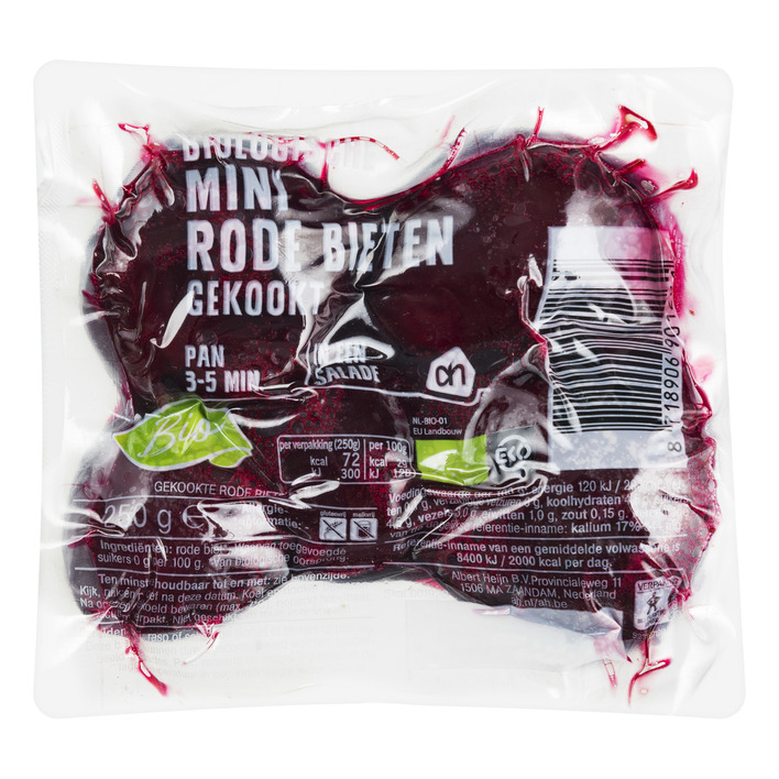 AH Biologisch Mini rode gekookte bieten