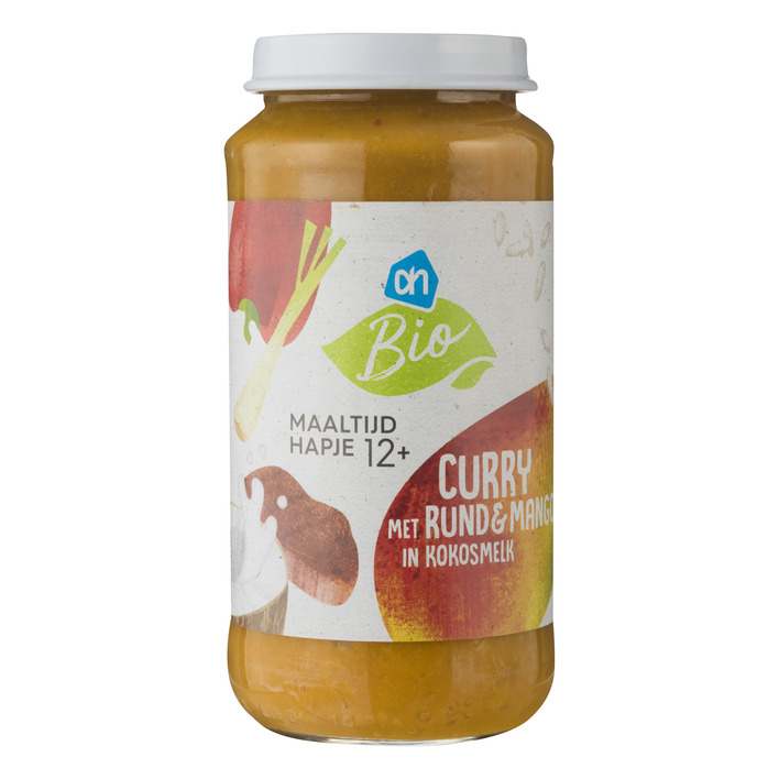 AH Biologisch Curry met rund en mango in kokos 12m+
