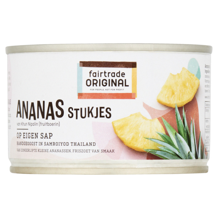 Fairtrade Original Ananas stukjes op eigen sap