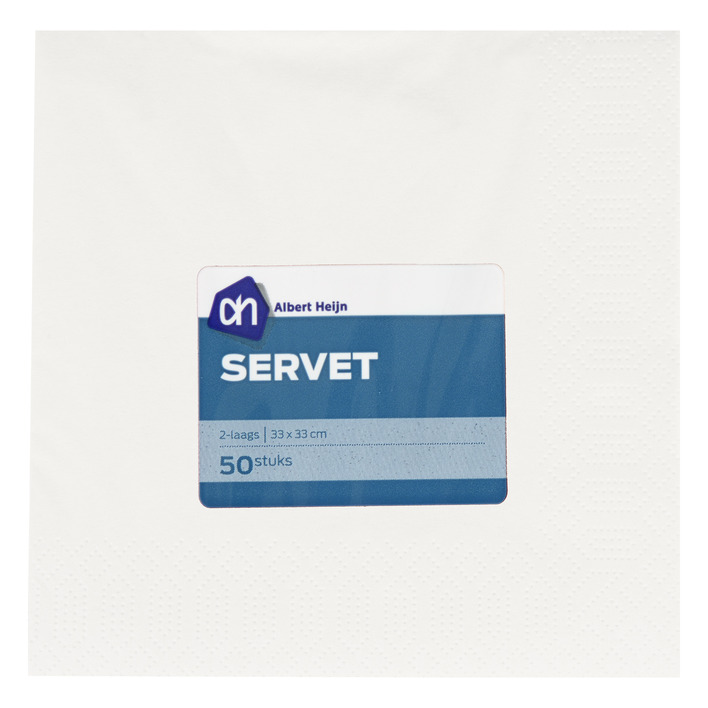AH Servetten 2-laags 33x33 cm wit