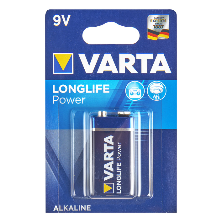 Varta Longlife power 9V alkaline batterijen