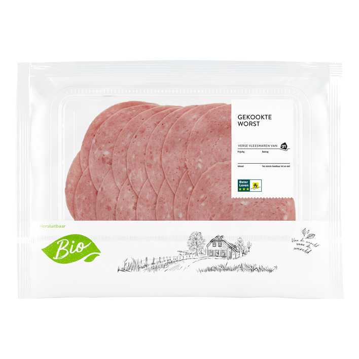 AH Biologisch Gelderse gekookte worst