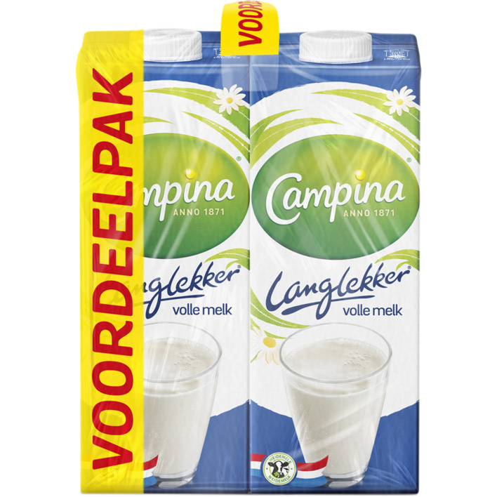 Campina Langlekker volle melk voordeel 4-pack
