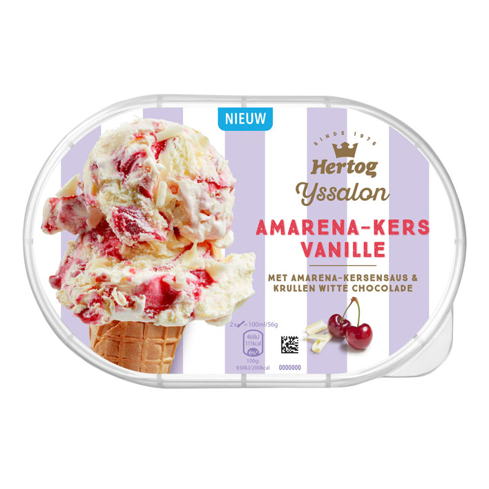 Hertog Ijssalon amarena-kers vanille