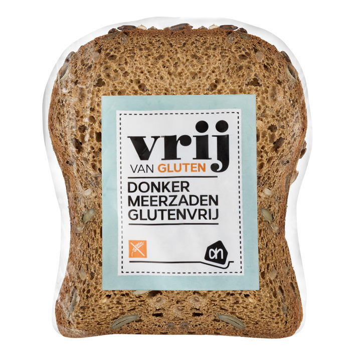 AH Glutenvrij Brood donker meerzaden half