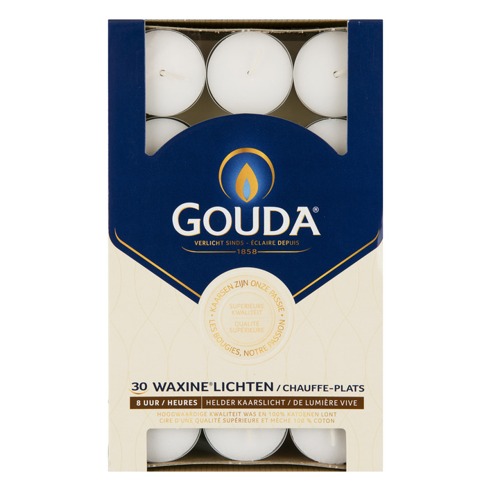 Gouda Waxinelichten helder kaarslicht 8 uur
