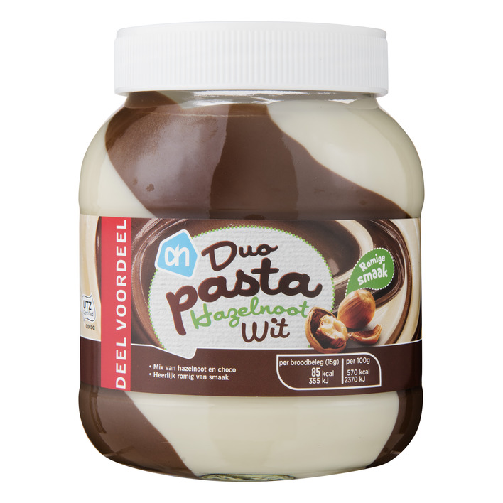 AH Duo pasta hazelnoot wit