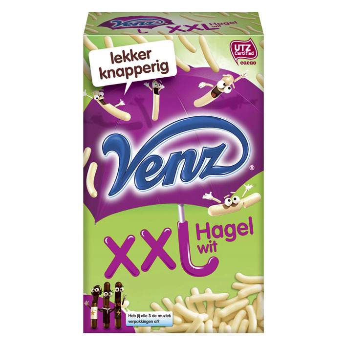 Venz XXL hagelslag wit