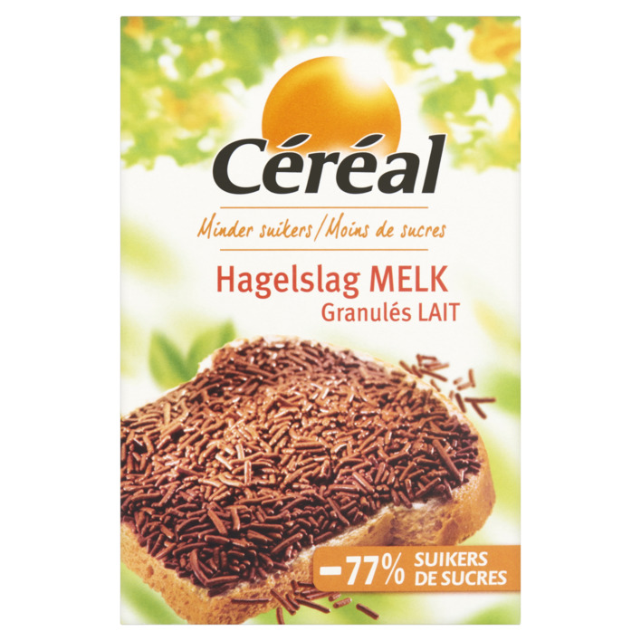 Céréal Hagelslag melk minder suikers