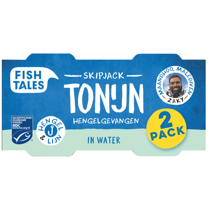 Fish Tales Skipjack tonijn in water 2-pack